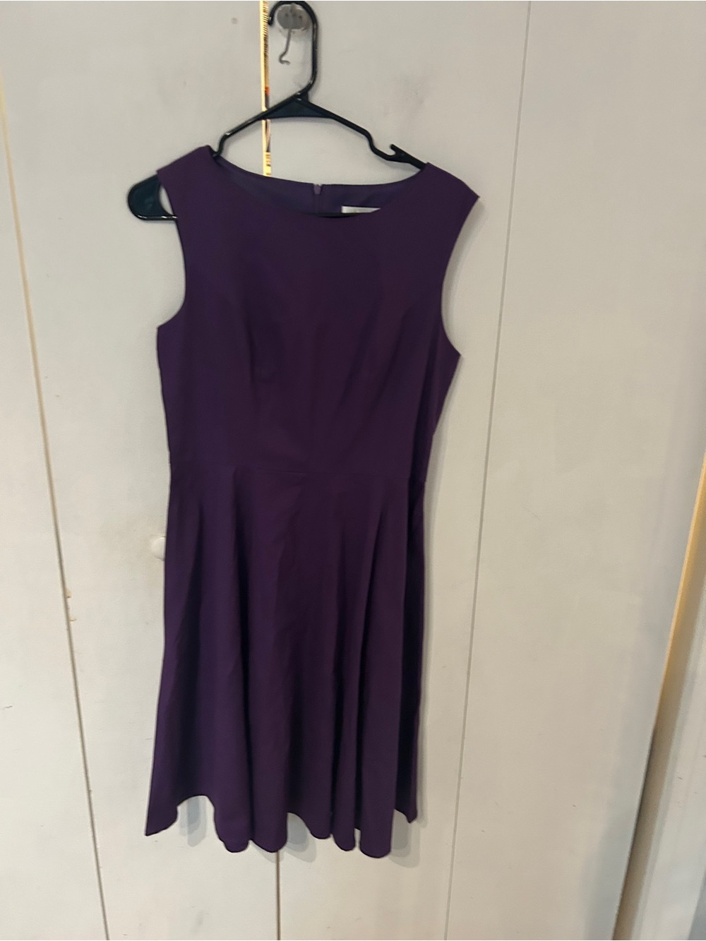 Sleeveless Purple Fit-and-Flare Dress